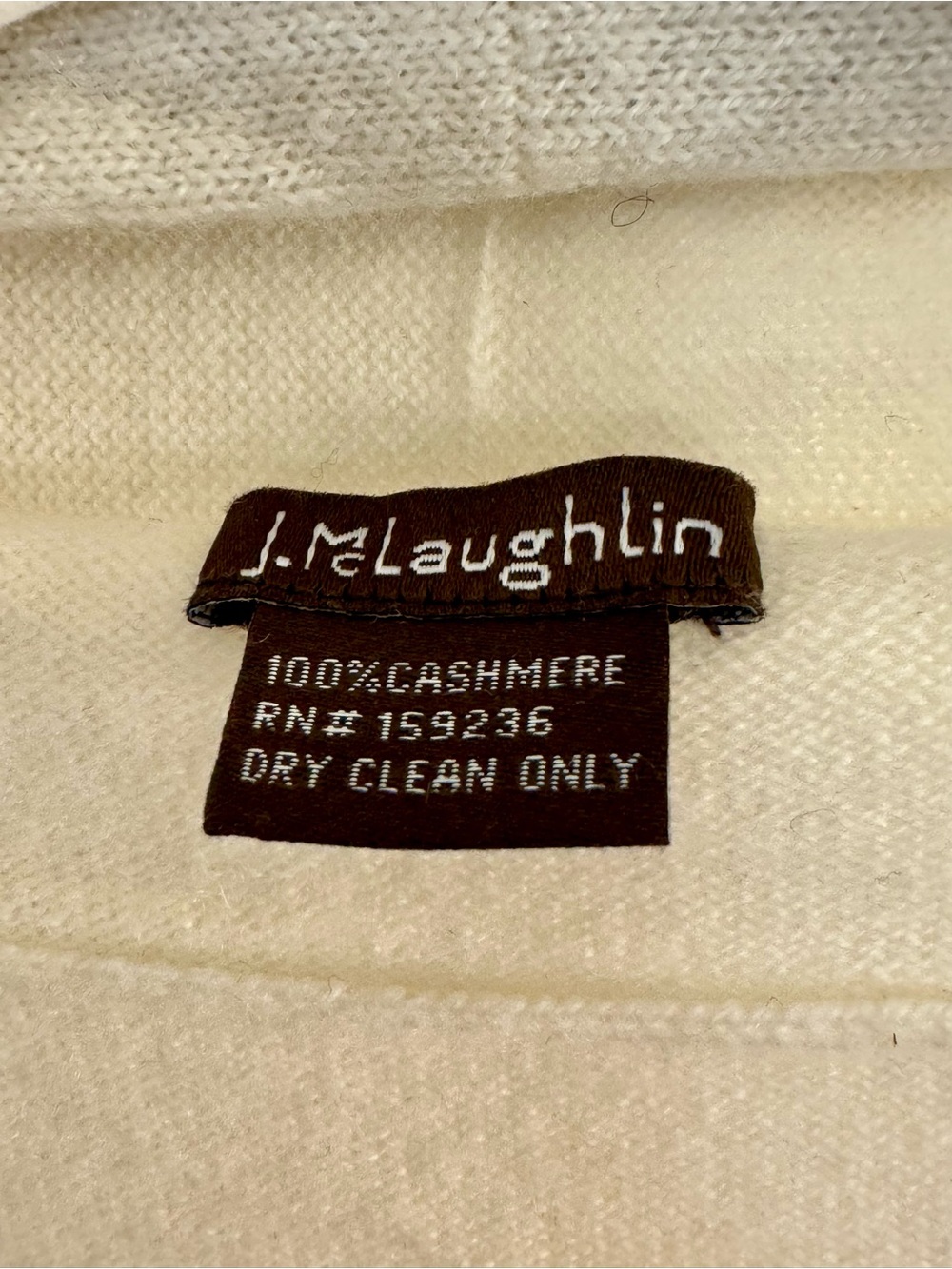 J. McLaughlin Cashmere Cream Wrap - Picture 6 of 6